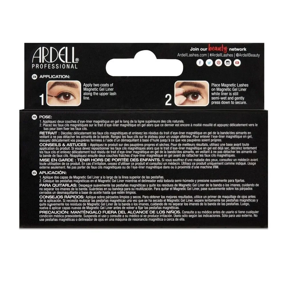 Ardell Professional Magnetic Lashes Accent 110 Tapered Tips Pre-Curved 5 Pairs - Picture 3 of 3